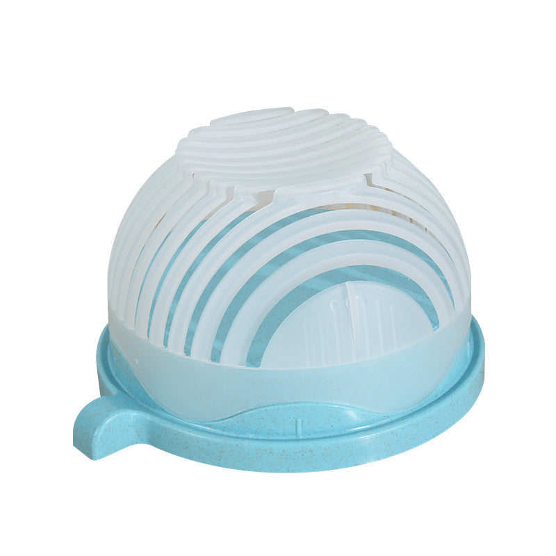 Creative Multi-functional Fruit Salad Bowl Cutter Fruit And Vegetable Lazy Cutting Bowl Cutting Vegetable Divider Kitchen Tool