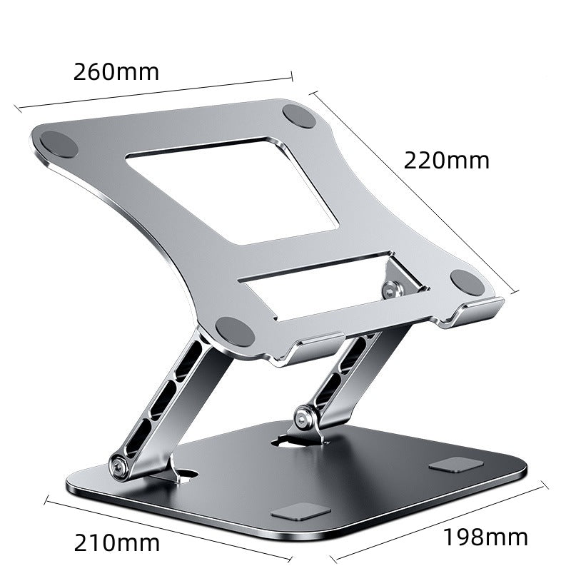 Desktop Rotating Laptop Stand Aluminum Alloy Multifunctional Folding Storage Tablet Stand