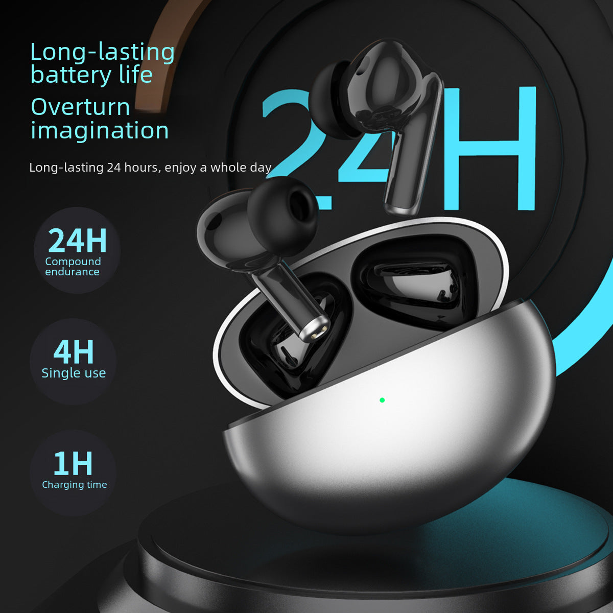 Huaqiang North Bluetooth Headset ANC Active Noise Reduction ENC Call Noise Reduction In-Ear Wireless Bluetooth Headset Wholesale